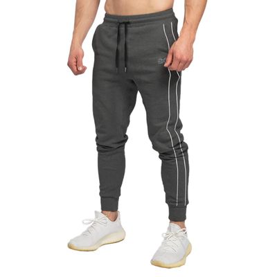 BROKIG Men's Slim Fit Workout Joggers Pants, Casual Breathable Gym Training Tapered Sweatpants with Zipper Pockets(X-Large,Dark Gray)