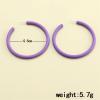 80 90s Big Circle Colorful Candy Color Acrylic Hoop Stud Hoop Earrings for Women Jewelry Gifts Geometric Matte Bright Fluorescence Costume Classic Retro Round Earrings-Blue view 2