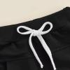 Muasaaluxi Newborn Toddler Baby Girl Boy Pants Basic Solid Color Jogger Pants Drawstring Elastic Waist Fall Trousers 0-3T (Black, 12-18 Months) view 4