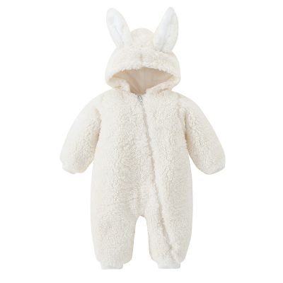 Infant Hooded Bunny Baby Coat Girls Warm Thick Boys Snowsuit Jumpsuit Girls Coat&jacket Winter (White, 0-6 Months)