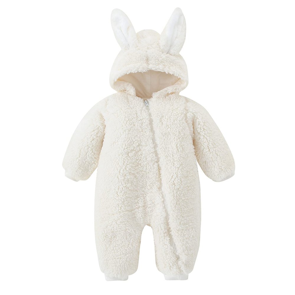 Infant Hooded Bunny Baby Coat Girls Warm Thick Boys Snowsuit Jumpsuit Girls Coat&jacket Winter (White, 0-6 Months)