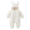 Infant Hooded Bunny Baby Coat Girls Warm Thick Boys Snowsuit Jumpsuit Girls Coat&jacket Winter (White, 0-6 Months) view 1