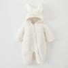 Infant Hooded Bunny Baby Coat Girls Warm Thick Boys Snowsuit Jumpsuit Girls Coat&jacket Winter (White, 0-6 Months) view 2