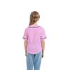 Mowbeat Boys Baseball Jersey Kids Short Sleeve Girls Hip Hop T Shirts Toddler Sport Button Down Jersey Shirt (Pink,12 Years,12 Years) view 3