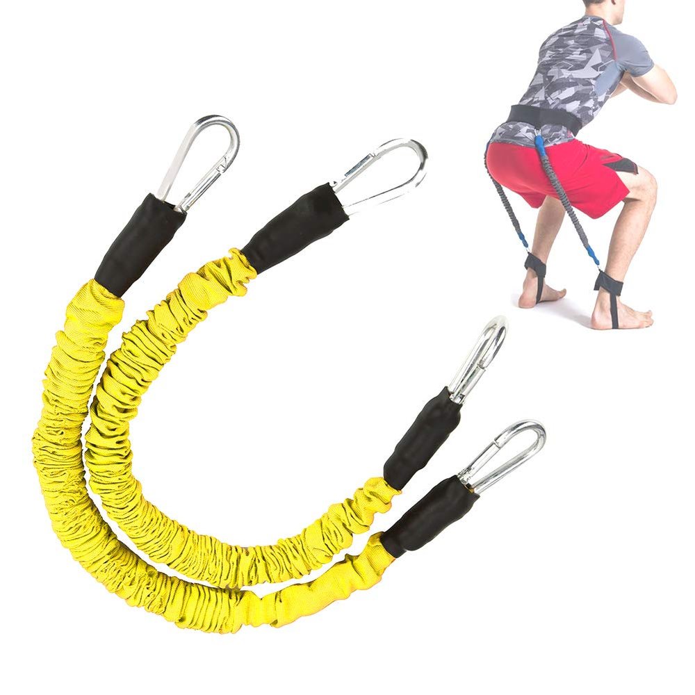 OUKENS Bouncing TrainerLatex Basketball Bouncing Trainer Equipment Leg Muscle Strength Pull Rope for Fitness Body Shaper(Yellow)