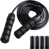ELORES Weighted Jump Rope for Exercise,Rapid Speed Cable Skipping Rope, Tangle-Free, Adjustable Length,for Cardio, Fitness, Workouts view 1