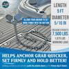 WAVESRX Stainless Steel Anchor Chain for Boats, Jet Skis & PWC | Premium Marine Grade Zero-Rust Boat Anchor Stainless Steel Chain with Anti-Lost Dual Link Shackles | Must-Have Boat Accessories | 5 FT view 2