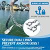 WAVESRX Stainless Steel Anchor Chain for Boats, Jet Skis & PWC | Premium Marine Grade Zero-Rust Boat Anchor Stainless Steel Chain with Anti-Lost Dual Link Shackles | Must-Have Boat Accessories | 5 FT view 3