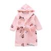 Toddler Baby Boys Girls Cartoon Bathroes Flannel Night-Roe leepwear Toddler Girls Christmas (Pink, 3-4 Years) view 1