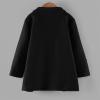 Toddler Girls Long Sleeve Winter Windproof Coat Jacket Kids Warm Fleece Outerwear Jacket Toddler (Black, 5-6 Years) view 4