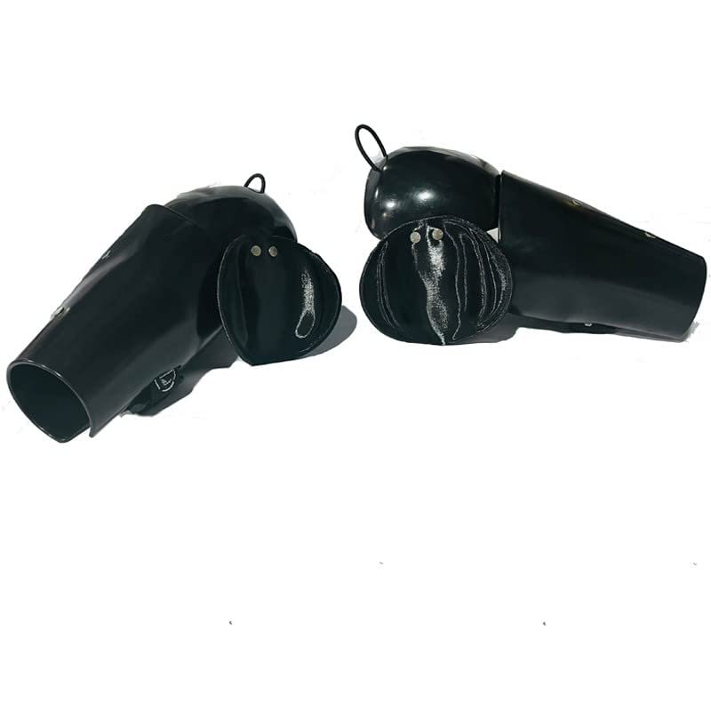 ASAki Hema Gear Forearm Guards,Vambrace,Plastic Made,Arcuated Construction,for Steel Sword Sparring.(Pair) (with Elbow Pads+Elbow Defense)