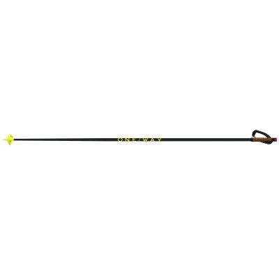 Fischer ONE Way Storm 6 Mag Dark Ski Poles - Durable Lightweight Easy-to-Use Outdoor Winter Sports Nordic Race Poles with Magnetic Quick-Release Grip System & Click-Lock Strap, 145