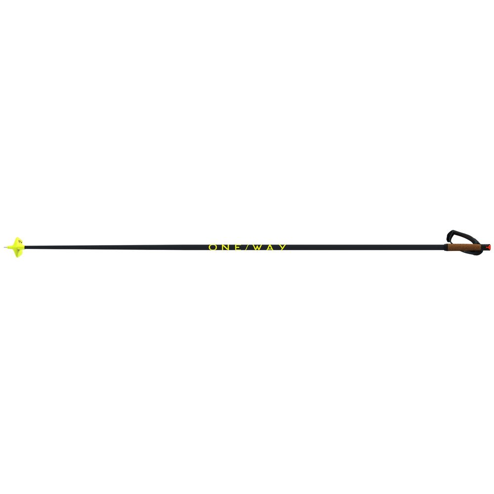 Fischer ONE Way Storm 6 Mag Dark Ski Poles - Durable Lightweight Easy-to-Use Outdoor Winter Sports Nordic Race Poles with Magnetic Quick-Release Grip System & Click-Lock Strap, 145