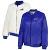 G-III Sports Women's Oatmeal/Royal Buffalo Bills Switchback Reversible Full-Zip Jacket view 1
