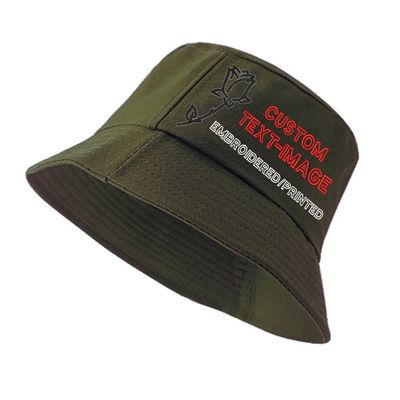 Rose Custom Bucket Hat for Womens Embroidery/Print Outdoor Wholesale Custom Hats Green