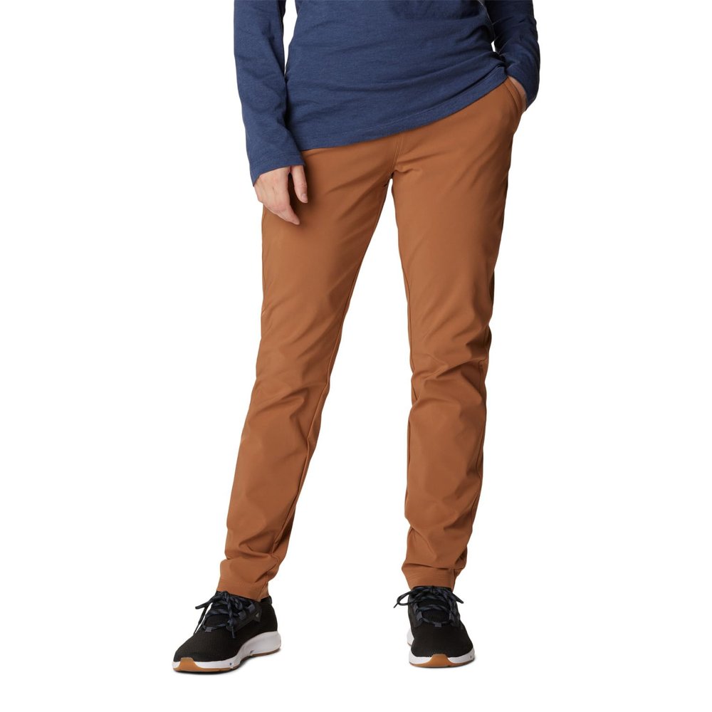 Columbia Women's Anytime Softshell Pull On Pant, Camel Brown, X-Large