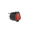 5pcs KCD1 Rocker Switch 2 Pin 3 Pin 4 Pin 20mm ON-OFF ON-OFF-ON Round Boat Switch Cap Dash Dashboard (2position 3pin round red B) view 2
