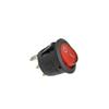 5pcs KCD1 Rocker Switch 2 Pin 3 Pin 4 Pin 20mm ON-OFF ON-OFF-ON Round Boat Switch Cap Dash Dashboard (2position 3pin round red B) view 3
