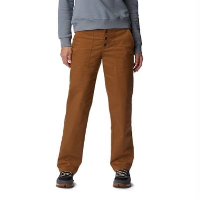 Columbia Women's Holly Hideaway Cotton Pant, Camel Brown, 4