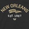 Retro Pennant Baby Apparel for New Orleans Football Fans (NB-7T) (Black Toddler Tee, 5/6T) view 2