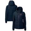Cutter & Buck Women's Navy Chicago Bears Throwback Logo Mission Ridge Repreve Puffer Full-Zip Jacket view 1