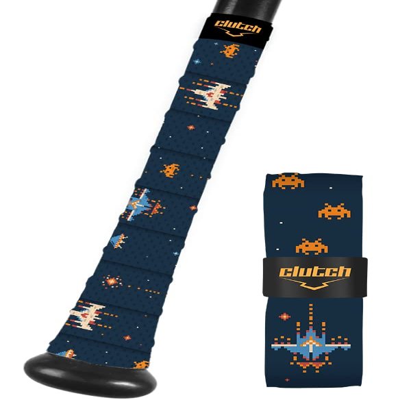 Clutch Sports Apparel All-Weather Bat Grip Tape, 1.1mm Cushioned & Non-Slip for Baseball & Softball, Durable & Multi-Sport Performance for Youth & Adult Players, Space Games Design