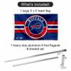 Buffalo Bills Patch Logo Flag Pole and Bracket Mount Kit view 2
