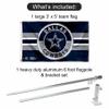 Dallas Cowboys Patch Logo Flag Pole and Bracket Mount Kit view 2