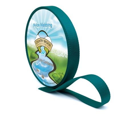 Country Brook Design - Nylon Webbing 1 Inch Straps for Bags, Furniture Straps, Molle Straps, Nylon Strap, Bag Straps, Lashing Straps, Purse Making Supplies (Teal, 50 Yards)