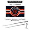 Chicago Bears Patch Logo Flag Pole and Bracket Mount Kit view 2