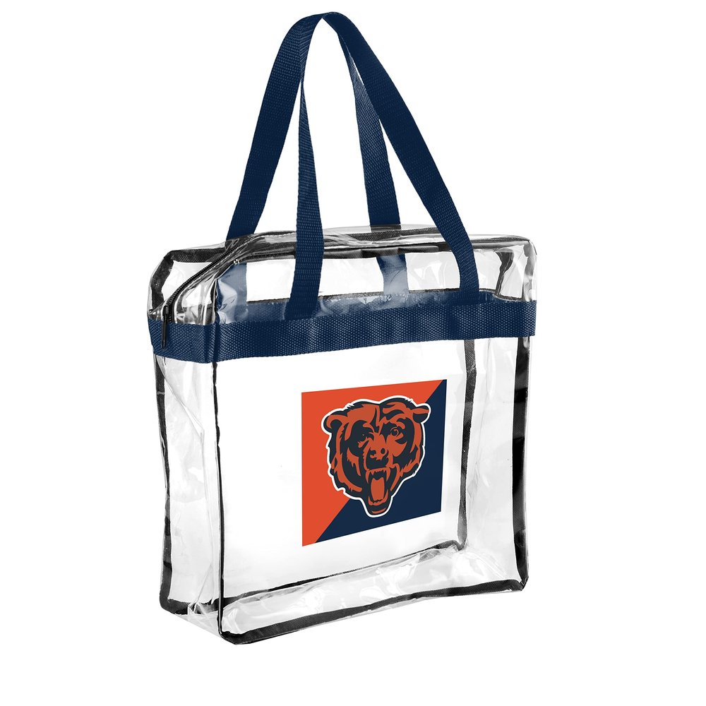 FOCO NFL Clear Stadium Messenger Bag for Football Game - Vinyl (Chicago Bears)