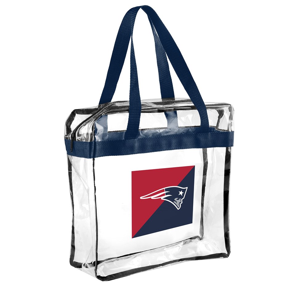 FOCO NFL Clear Stadium Messenger Bag for Football Game - Vinyl (New England Patriots)