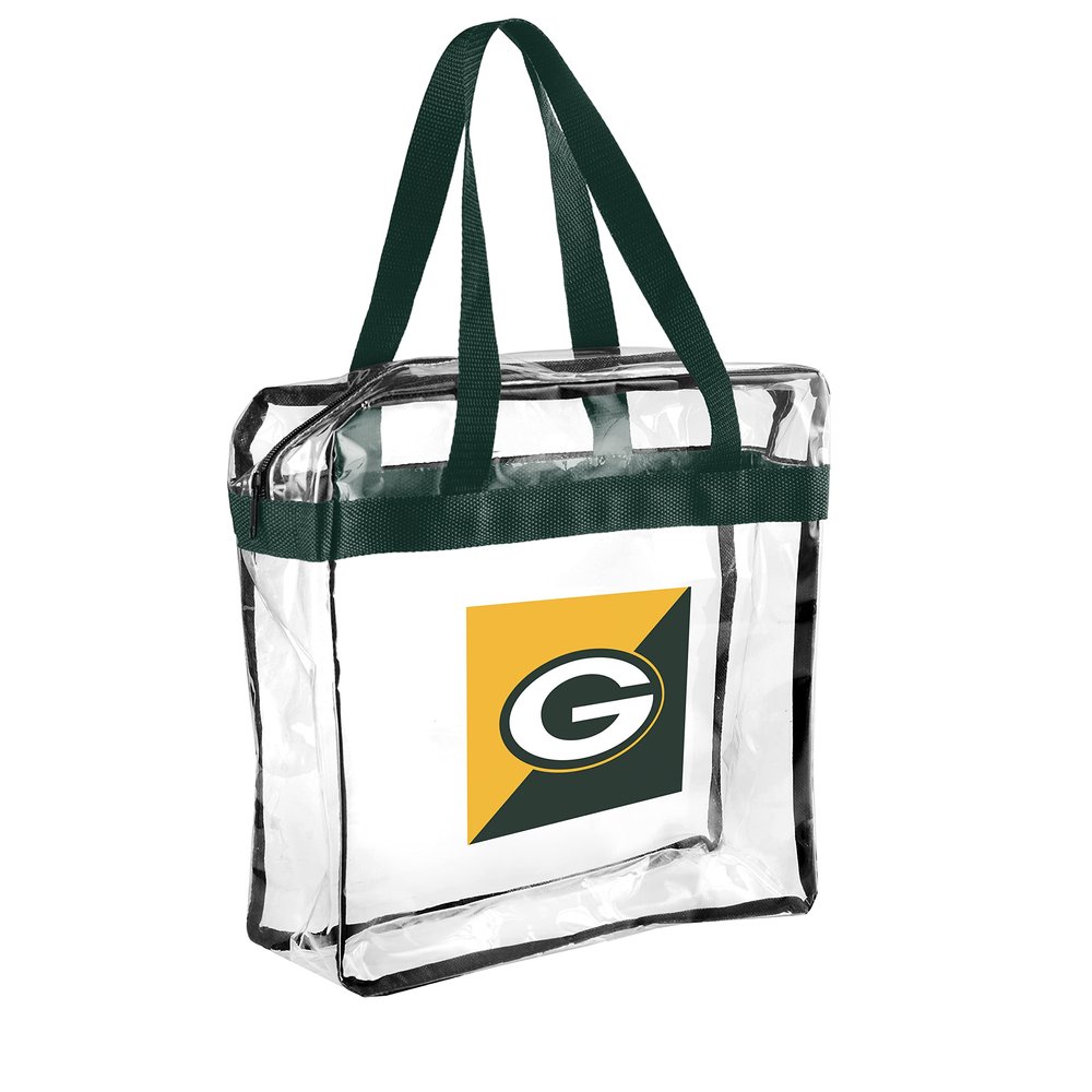 FOCO NFL Clear Stadium Messenger Bag for Football Game - Vinyl (Green Bay Packers)