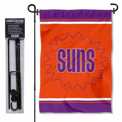 WinCraft Phoenix Suns Hardwood Retro Classics Garden Flag and Pole Stand Holder