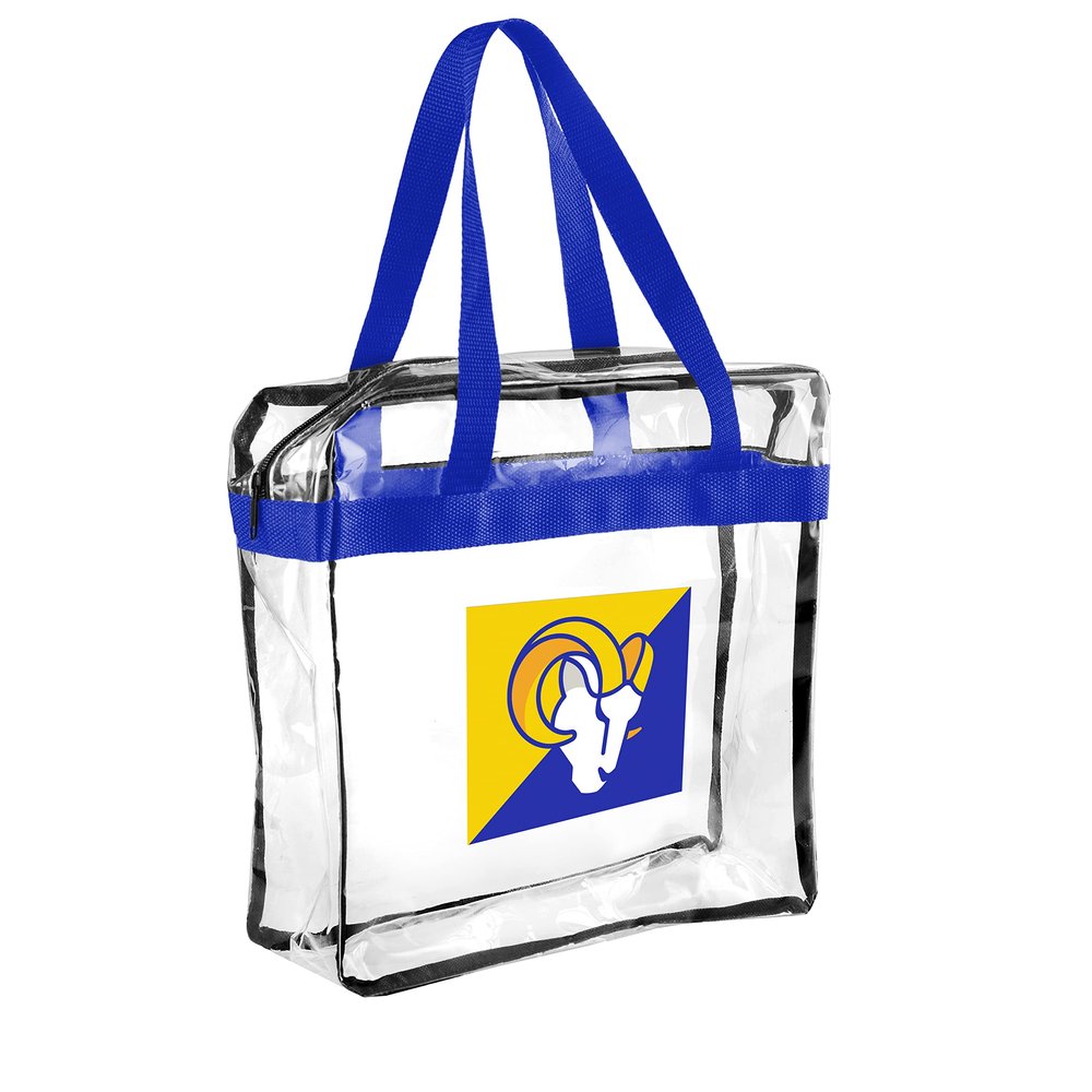 FOCO NFL Clear Stadium Messenger Bag for Football Game - Vinyl (Los Angeles Rams)