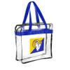 FOCO NFL Clear Stadium Messenger Bag for Football Game - Vinyl (Los Angeles Rams) view 1
