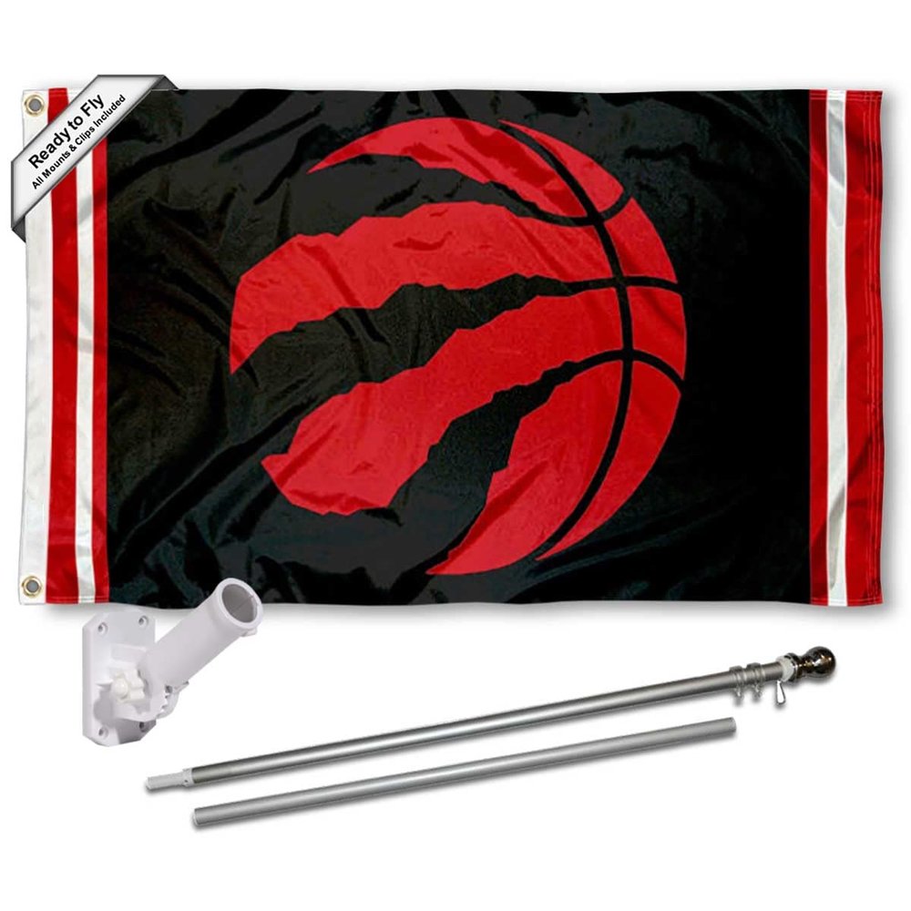 WinCraft Toronto Raptors Flag Pole and Mount Bracket Set