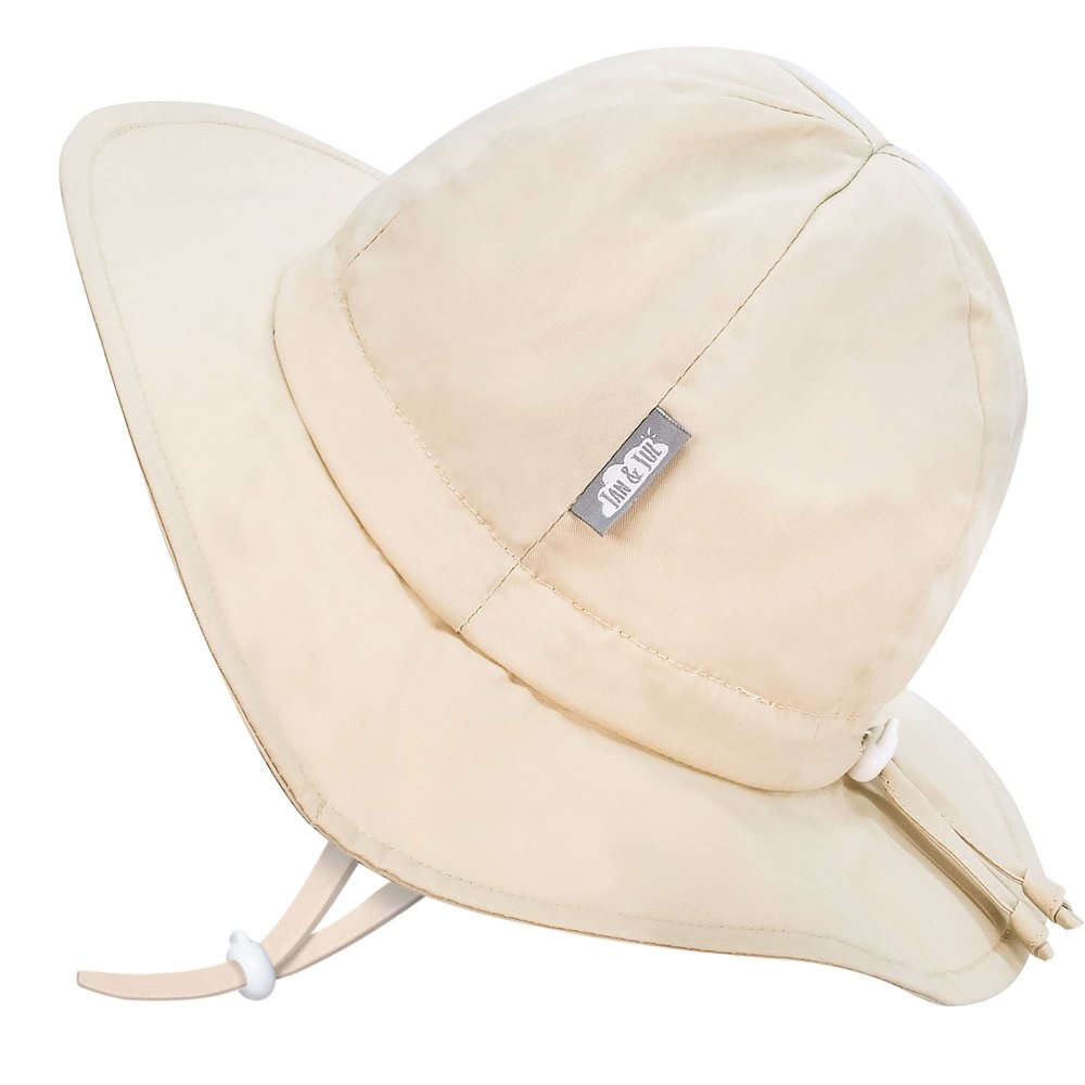 JAN & JUL Adjustable Toddler Sun-Hat with UV Protection (L: 2-5 Years, Sand)