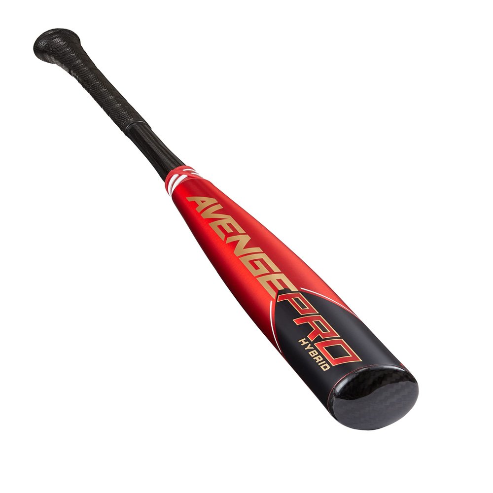 Axe Bat 2023 Avenge Pro Hybrid (-3) BBCOR Baseball Bat, 3-Piece Alloy/Composite Hybrid, Flared Axe Handle, Red/Black/Gold (33" / 30 oz.)