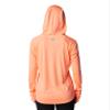 Columbia Women's Tidal Tee Hoodie, Coral Glow/White Logo, 1X Plus view 4