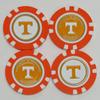 NCAA Tennessee Volunteers Golf Poker Chips with Removable Magnetic Double-Sided Ball Markers (4PK) view 1