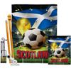 Ornament Collection World Cup Scotland Banner Wall Art Flag Poles for Outside House Stand Outdoor Decorations Garden Tapestry Yard Signs FIFA Team Qatar Trophy Soccer Game Football Gifts, Made in USA view 1