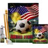 World Cup United States Banner Wall Art Flag Poles For Outside House Stand Outdoor Decorations Garden Tapestry Yard Signs FIFA Team Qatar Trophy Soccer Game Football Gifts Made In USA view 1