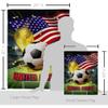 World Cup United States Banner Wall Art Flag Poles For Outside House Stand Outdoor Decorations Garden Tapestry Yard Signs FIFA Team Qatar Trophy Soccer Game Football Gifts Made In USA view 2