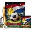 World Cup Netherlands Banner Wall Art Flag Poles For Outside House Stand Outdoor Decorations Garden Tapestry Yard Signs FIFA Team Qatar Trophy Soccer Game Football Gifts Made In USA view 1