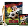 Ornament Collection World Cup Serbia Banner Wall Art Flag Poles for Outside House Stand Outdoor Decorations Garden Tapestry Yard Signs FIFA Team Qatar Trophy Soccer Game Football Gifts, Made in USA view 1
