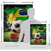 Ornament Collection World Cup Brazil Banner Wall Art Flag Poles for Outside House Stand Outdoor Decorations Garden Tapestry Yard Signs FIFA Team Qatar Trophy Soccer Game Football Gifts, Made in USA view 2