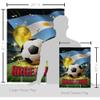Ornament Collection World Cup Argentina Banner Wall Art Flag Poles for Outside House Stand Outdoor Decorations Garden Tapestry Yard Signs FIFA Team Qatar Trophy Soccer Game Football Gifts, Made In USA view 2