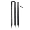 Bratla Cricket wickets with bails - Cricket Stumps Made of Wood, Set of 3 Stumps for Cricket with 2 bails, T20 Cricket Wicket, Cricket Stumps (Black) view 2