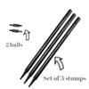 Bratla Cricket wickets with bails - Cricket Stumps Made of Wood, Set of 3 Stumps for Cricket with 2 bails, T20 Cricket Wicket, Cricket Stumps (Black) view 3